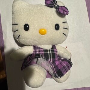 Hello Kitty Plush with Purple Plaid Dress